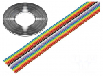 Wire: ribbon | 1.27mm | stranded | Cu | 16x28AWG | unshielded | PVC | 300V