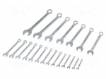 Key set | combination spanner | Chrom-vanadium steel | Pcs: 21