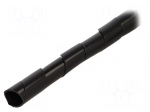 Spiral wrapping | &Oslash;Bundle : 12&divide;70mm | polyetylene | black | L: 10m