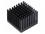Heatsink: extruded | grilled | BGA | black | L: 35mm | W: 35mm | H: 24.5mm