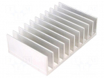 Heatsink: extruded | grilled | L: 80mm | W: 124mm | H: 35mm | aluminium