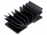 Heatsink: extruded | TO220 | black | L: 37.5mm | W: 70mm | 4.1K/W