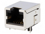Socket | RJ45 | PIN: 8 | Cat: 6 | shielded | Layout: 8p8c | THT | on PCBs