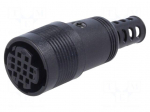Plug | Connector: circular | RP13 | female | PIN: 13 | w/o contacts | 100V