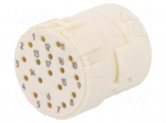 Connector: M23 | PIN: 17 | female | crimped | w/o contacts | 160V | 8A