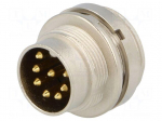 Connector: M16 | socket | male | soldering | PIN: 8 | 5A | 60V | IP40