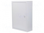 Enclosure: for modular components | IP30 | light grey | steel | IK08