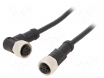 Cable: for sensors/automation | PIN: 4 | M12-M12 | 1m | plug | plug | 250V