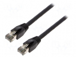 Patch cord | S/FTP | Cat 8.1 | stranded | Cu | LSZH | black | 5m | 26AWG