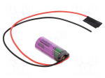 Battery: lithium (LTC) | 2/3AA,2/3R6 | 3.6V | 1100mAh | &Oslash;14.7x33.5mm