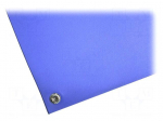 Mat: bench | ESD | blue | L: 1200mm | Width: 600mm | Thick: 2.4mm