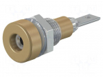 Laboratory connector: 2mm banana | socket | 10A | 23mm | brown | 60VDC