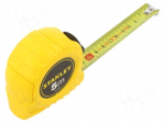 Measuring tape | L: 5m | Width: 19mm | plastic | Class: II | yellow
