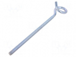 Hook | ring | steel | zinc | Thread len: 220mm | Overall len: 300mm