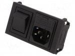 Connector: AC supply | socket | male | 10A | 250VAC | C14 (E) | IEC 60320