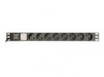 GEMBIRD PDU 8x Schuko 1U 10A 3m C14 Plug