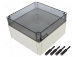 Enclosure: multipurpose | X: 180mm | Y: 182mm | Z: 110mm | TK PS | grey