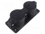 Multigate grommet | black | Holes no: 2 | -40&divide;90&deg;C | UL94V-0 | 8&divide;67mm