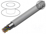 Wire | JE-Y(ST)Y&divide;BD | 16x2x0.8mm | shielded,Al-PET foil | PVC | grey