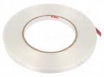 Tape: electrical insulating | W: 9mm | L: 55m | Thk: 0.165mm | acrylic