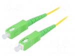 Fiber patch cord | OS2 | SC/APC,both sides | 3m | 9/125um | LSZH | green