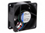 Fan: DC | axial | 24VDC | 60x60x25mm | 56m3/h | 43dBA | slide
