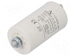 Capacitor: polypropylene | motors, run | 20uF | 420VAC | &Oslash;45x74mm | &plusmn;5%