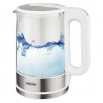Mesko | Kettle | MS 1301w | Electric | 1850 W | 1.7 L | Glass/Stainless steel | 360&deg; rotational base | White