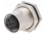 Connector: M12 | socket | PIN: 3 | female | 250V | straight | IP68,IP69K