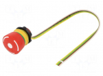 Switch: emergency stop | 22mm | Stabl.pos: 2 | NC + NO | red | none | IP65