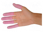 Cleanroom acces: finger cots | pink | latex | L | ISO 6 | ESD | cleanroom