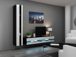Cama Living room cabinet set VIGO NEW 8 black/white gloss