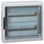 Plexo3 cabinet 36 modules surface mounting IP65 IK09 with PE+N terminal blocks