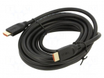 Cable | HDMI plug,both sides | PVC | HDMI 2.0 | 5m | black | 32AWG | black