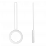 Apple AirTag case DELTACO silicone hanger, white / MCASE-TAG14