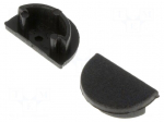 Cap for LED profiles | black | 20pcs | ABS | ARC12