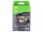 Torch: LED headtorch | IPX5 | 34lm,55lm,200lm,375lm | DISCOVERY