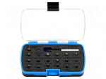Tools set: screwdriver bits | plastic box | Holder: C6,3mm | 1/4"