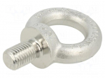 Lifting eye bolt | M20x30 | Head: eye | acid resistant steel A4
