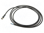 Cable: for sensors/automation | M8 | PIN: 3 | straight | 2m | plug | 75VDC