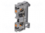 Splice terminal: rail | PT | 1.5A | 800V | for DIN rail mounting | grey
