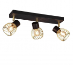 Trio-Lighting Ardon 3-pc E14 matt black/polished brass virziena gaismeklis
