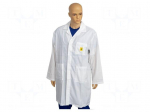 Women's,ESD | white | S | 1&divide;100M&Omega; | cotton,polyester,carbon fiber