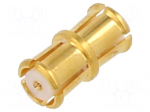 Adapter | SMP male,both sides | Insulation: PTFE | 50&Omega; | Plating: gold