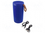 Speaker | blue | Jack 3,5mm,microSD,USB C | 50Hz&divide;18kHz | 10m | 3600mAh