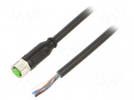 Cable: for sensors/automation | M8 | PIN: 4 | straight | 1.5m | plug