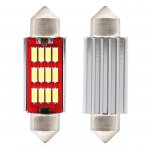 Autolambid, Mootorratta ja traktori valgustid // Auto LED-pirnid ja komplektid // Żar&oacute;wki led canbus 4014 12smd festoon c5w c10w c3w 39mm white 12v 24v amio-01290