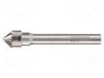 Rotary burr | &Oslash;: 8mm | L: 53mm | Working part len: 8mm | Holder: plunger