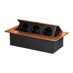 Uued tooted // Gniazdo meblowe wpuszczane w blat z płaskim frezowanym rantem, 3x2P+Z (Schuko), złote