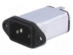 Connector: AC supply | socket | male | Inom: 1A | Ir: 0.5mA | 250VAC | 10mH